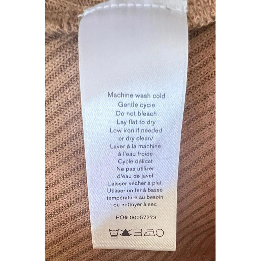 New rag & bone the Knit Rib Bias Midi Dress In Camel Size XL Retail $375 - Picture 9 of 9